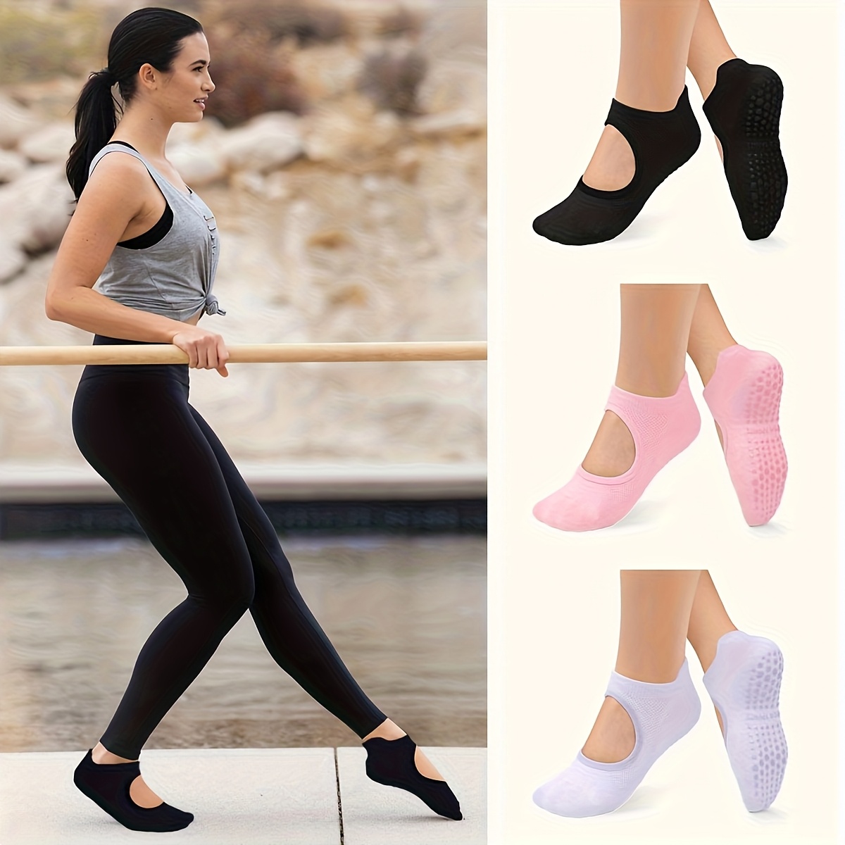 Non Slip Grip Women Socks for  - đánh giá và giá Pilates Yoga Barre