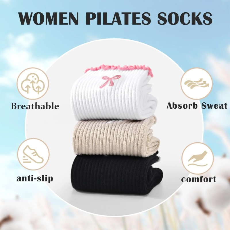 Professional Yoga Socks, Cotto - đánh giá và giá Pilates With Yoga