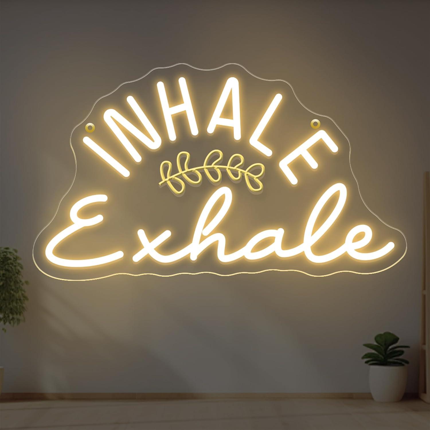 Inhale Exhale Neon Sign Dimmab - đánh giá và giá Pilates Yoga Wellness
