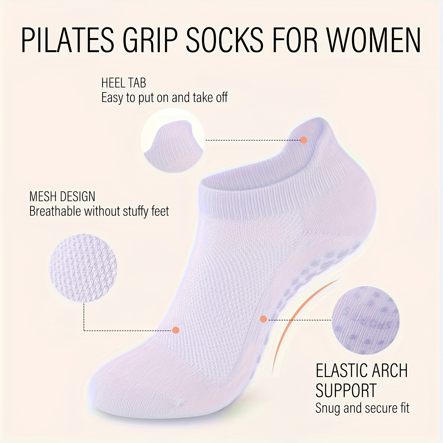 1 Pairs Grip Pilates Socks for - đánh giá và giá Pilates Yoga Barre